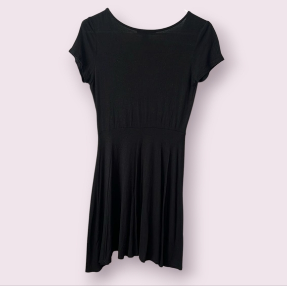 3 for $15 Black V Neck Wrap Dress - Picture 2 of 4